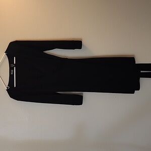 NY & Co Black Wrap Dress Sz L